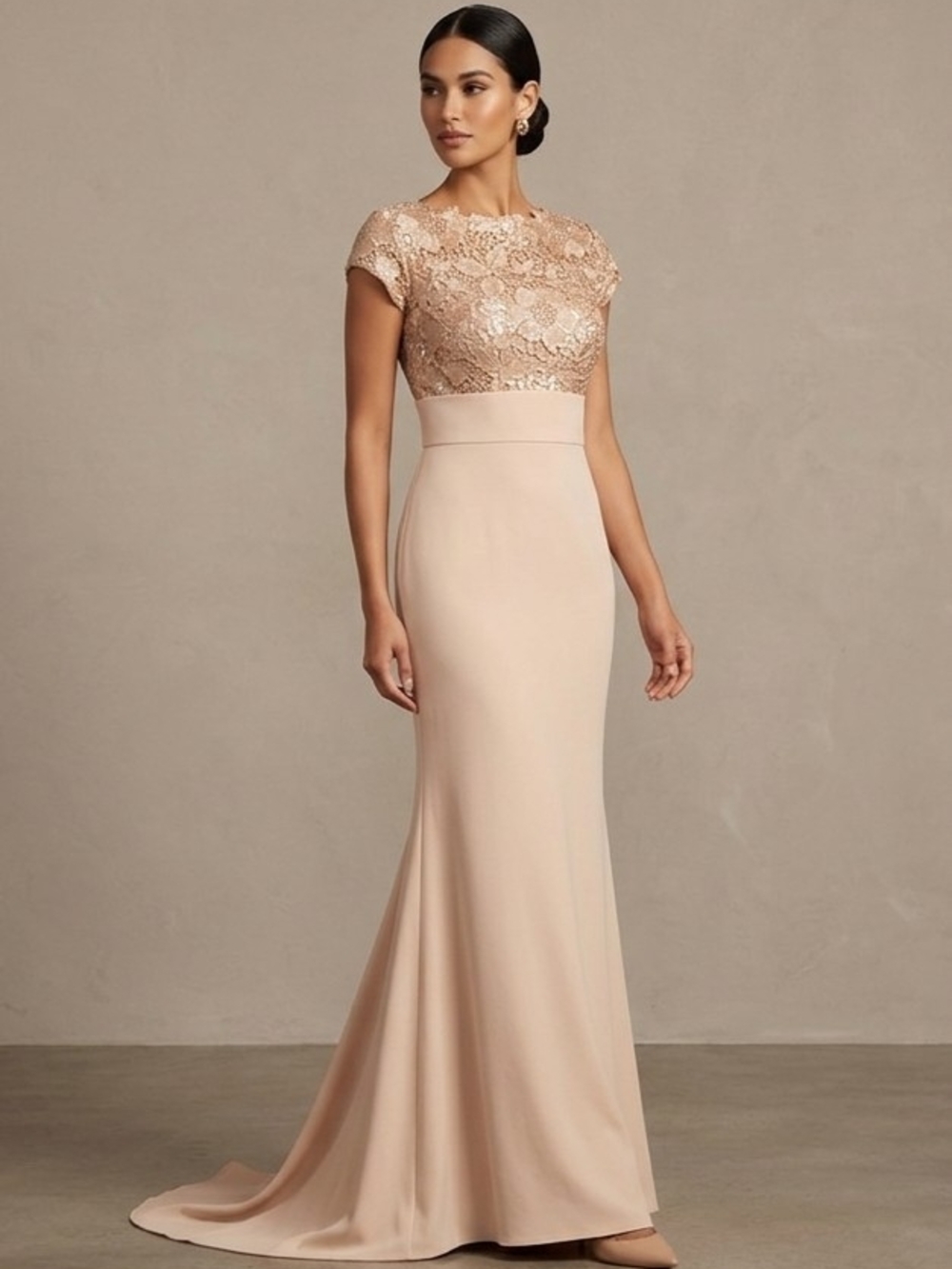 JS Collections Blush Lace-Bodice Maxi Dress. Weddings, Formal